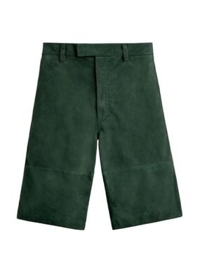 Zara RELAXED FIT SUEDE LEATHER SHORTS